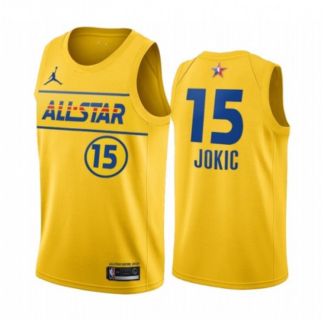 Herren NBA Denver Nuggets Trikot Nikola Jokic 15 2021 All-Star Jordan Brand Gold Swingman